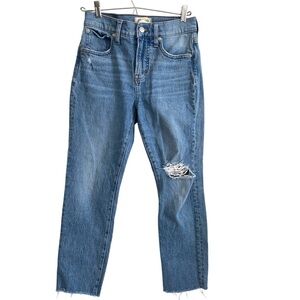 MADEWELL Perfect vintage straight jeans distressed 26 petite